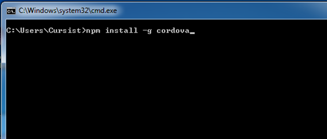 Cordova installeren via NPM