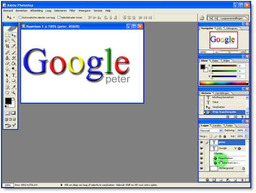 Teksteffecten in Photoshop