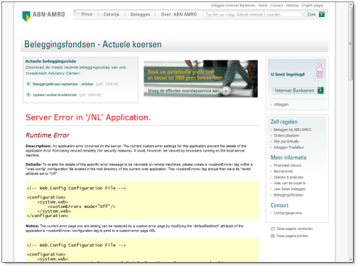 ABNAmro: serverfout in ASPX-applicatie