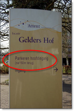 Informatiepaneel bij Gelders Hof