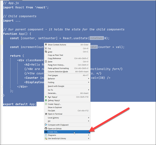 webstorm-gist